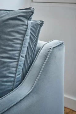 Canapé velours Orso - Bleu gris - 4 places