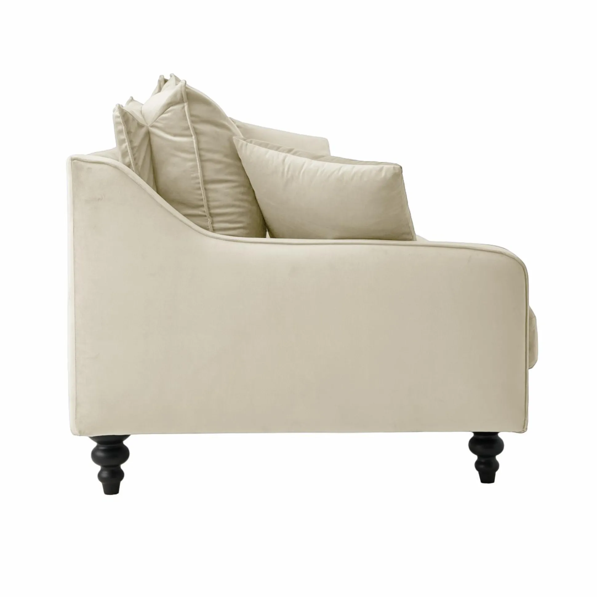 Canapé velours Orso - Ecru - 2 places