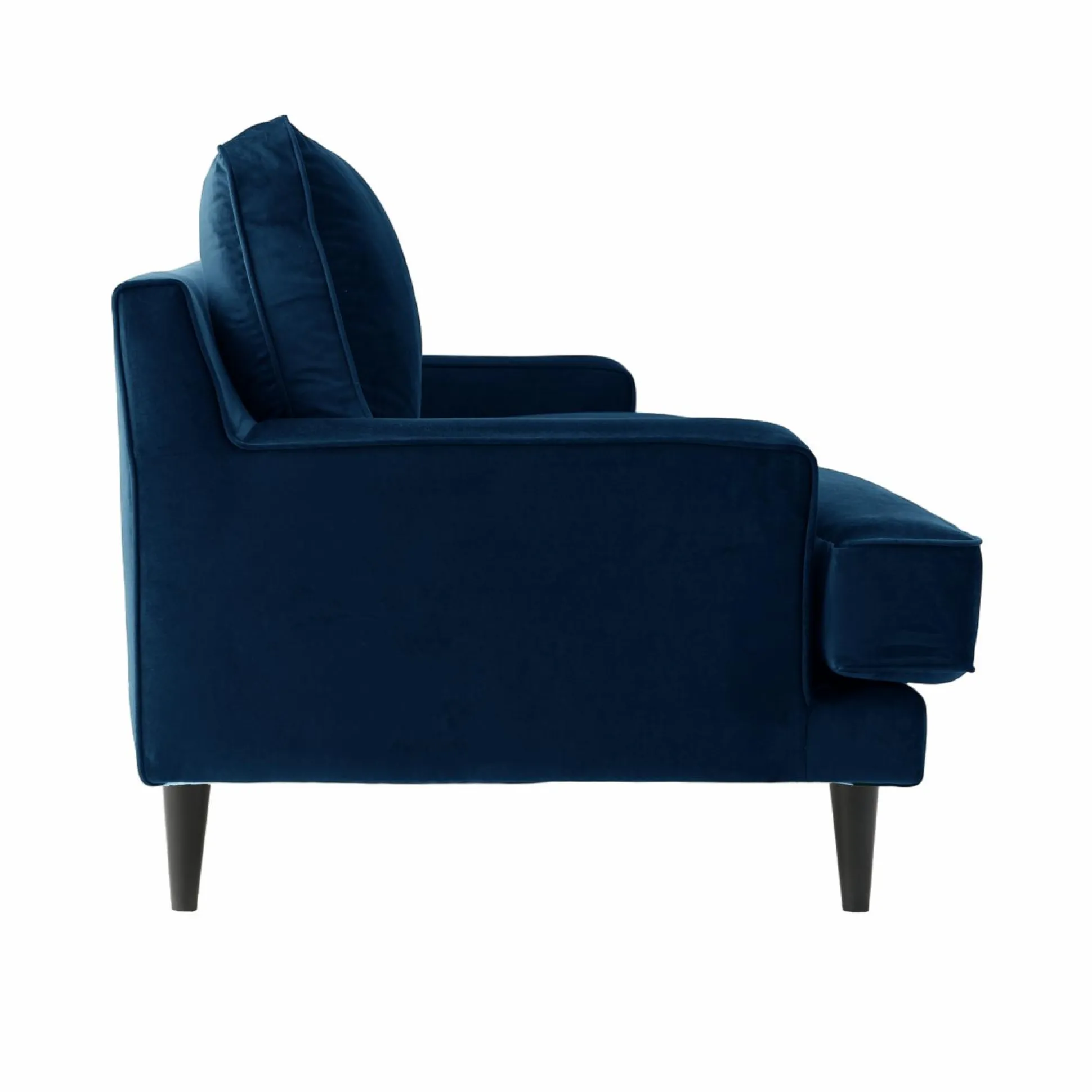 Canapé velours Oscar - Bleu - 3 places