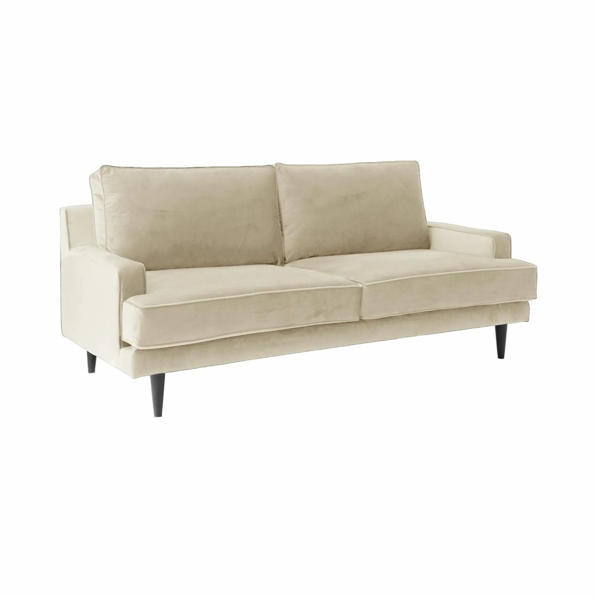 Canapé velours Oscar - Ecru - 2 places