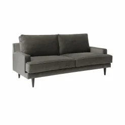 Canapé velours Oscar - Gris Clair - 3 places