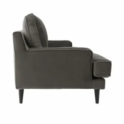 Canapé velours Oscar - Gris Clair - 2 places