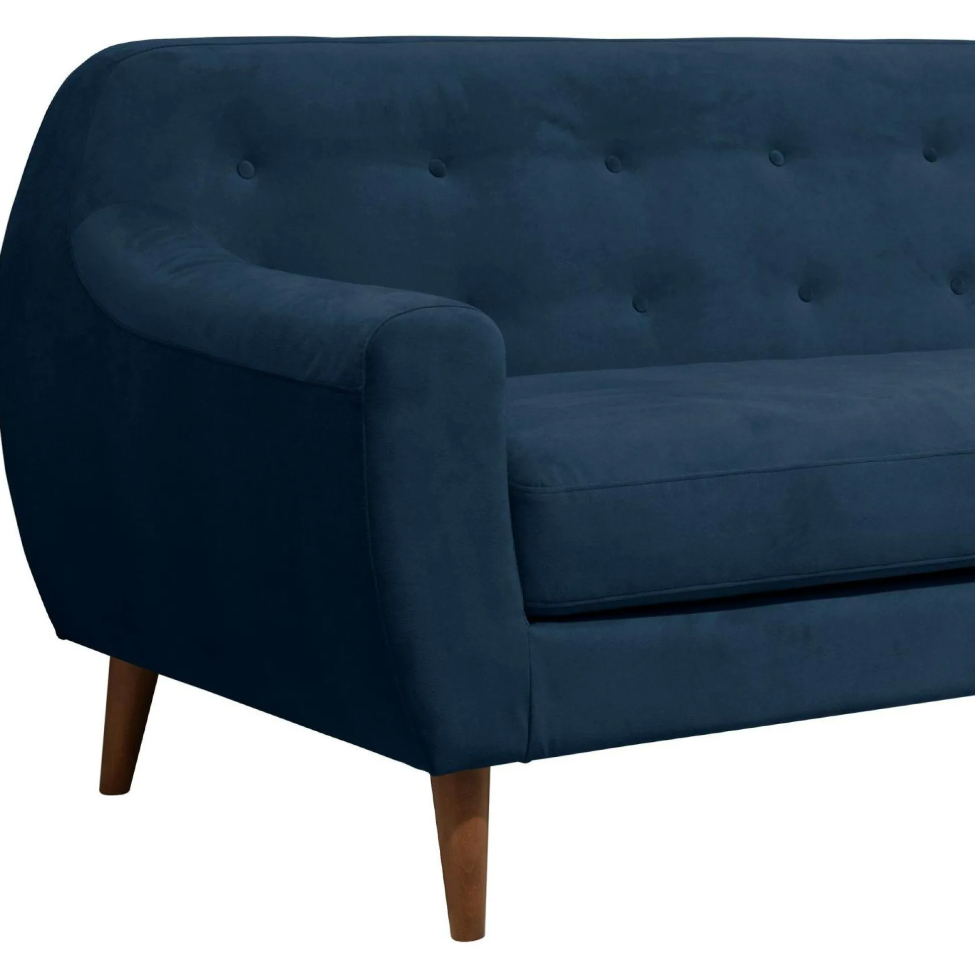Canapé velours Paimpol - Bleu Nuit - 3 places