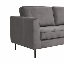 Canapé velours Pietra - Gris Clair