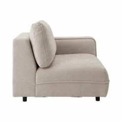 Chauffeuse avec accoudoir pour canapé modulable tissu Solenn - Ecru - Canapé angle droit