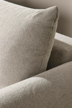 Chauffeuse avec accoudoir pour canapé modulable tissu Solal - Gris - Gauche