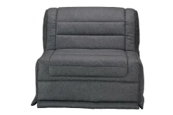 Chauffeuse BZ tissu matelas 12 cm Grace - Gris Foncé