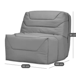 Chauffeuse BZ tissu matelas 12 cm Gavroche - Anthracite