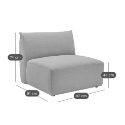 Chauffeuse pour canapé modulable tissu Pixel - Vert Mousse