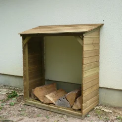 C.I.H.B. Abri Bûches avec Plancher 3 m² Petit Modèle en Bois Autoclave - 3 m2