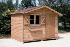 C.I.H.B. Abri de Jardin sans Plancher 9,09 m² Pervenche en Bois Autoclave - 9 m2