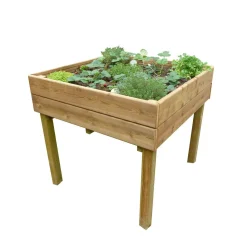 C.I.H.B. Lot de 3 Tables Potagères Carrées 480 L en Bois Autoclave