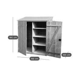 C.I.H.B. Range-Outils 3 m³ Grand Modèle en Bois Autoclave