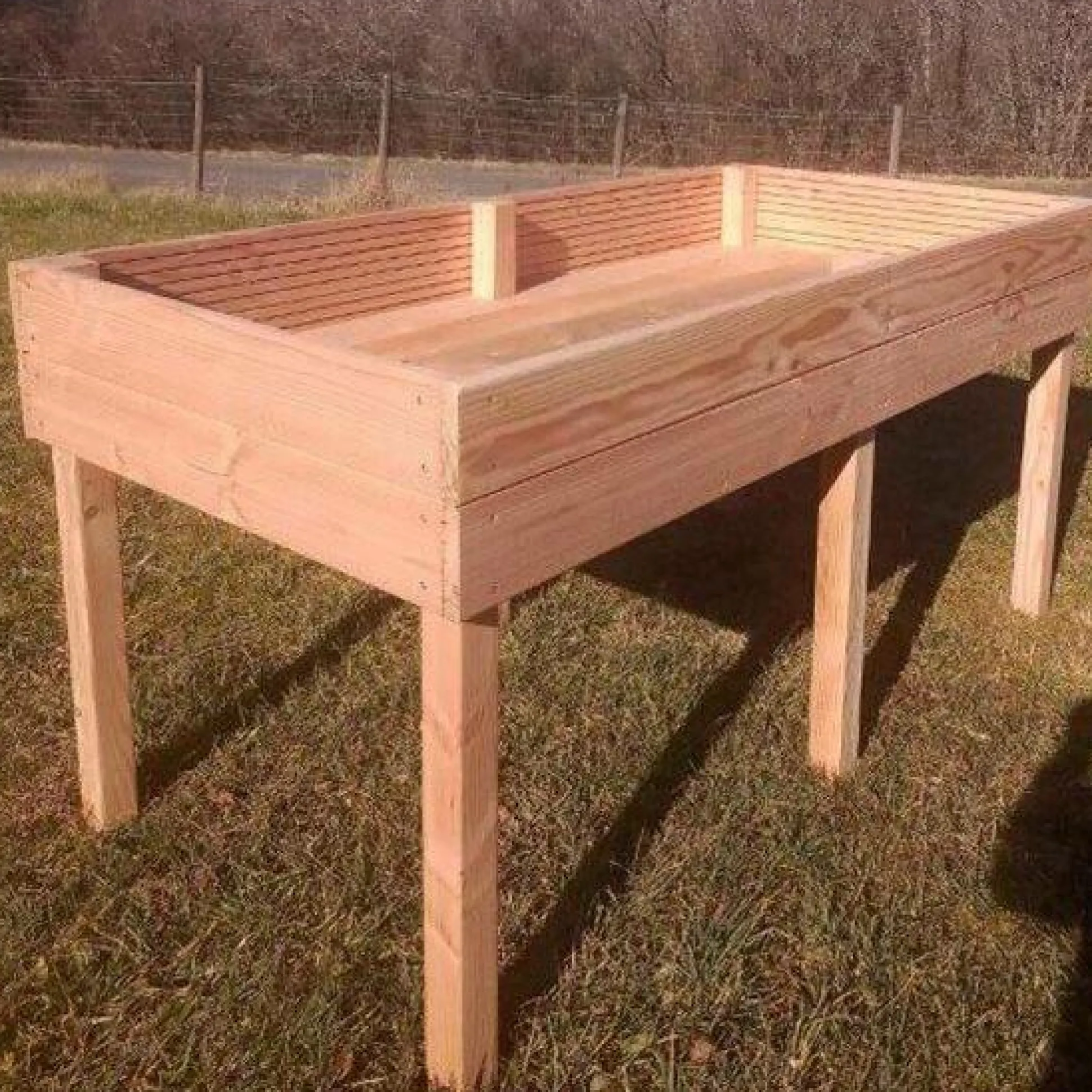 C.I.H.B. Table Potagère Rectangulaire 320 L en Bois Naturel