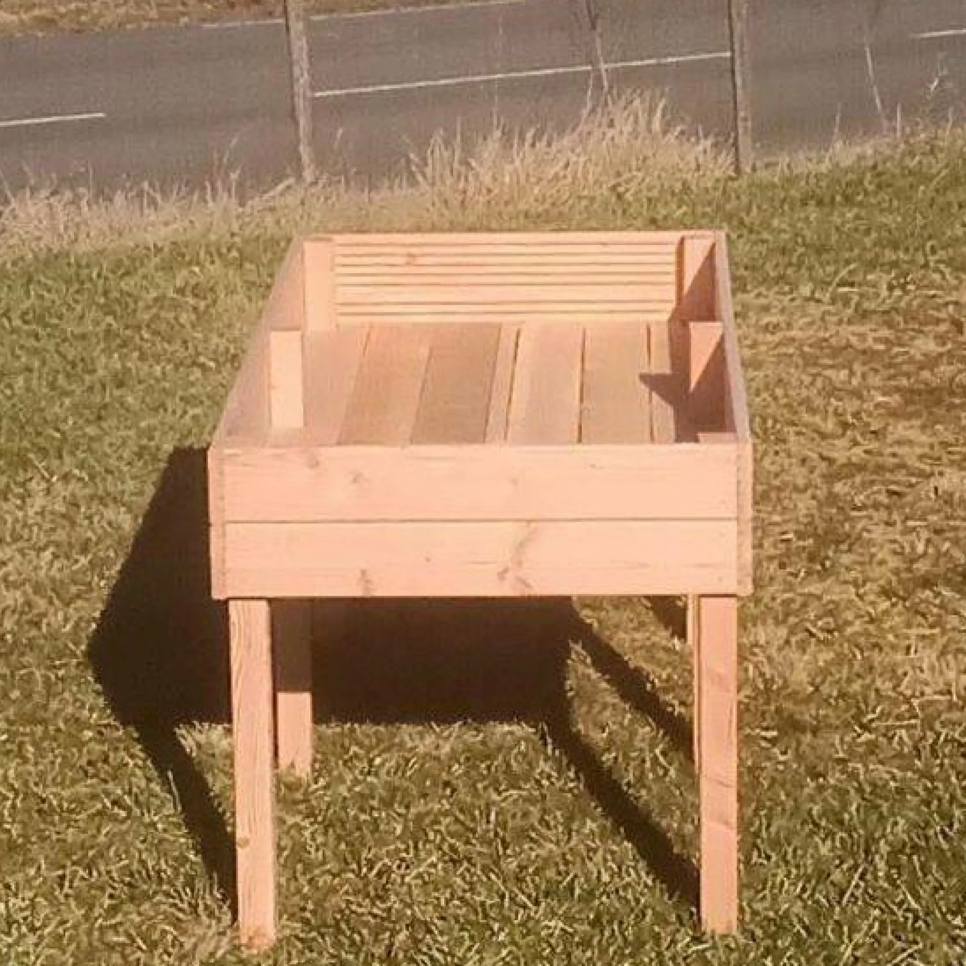 C.I.H.B. Table Potagère Rectangulaire 320 L en Bois Naturel