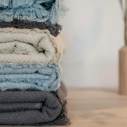 CLARYSSE Drap de bain lin Lise - Bleu Ciel - Drap de bain 70 x 140 cm