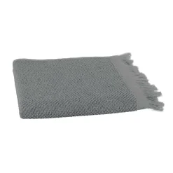 CLARYSSE Serviette de toilette lin Lise - Anthracite - Serviette de toilette 50 x 100 cm