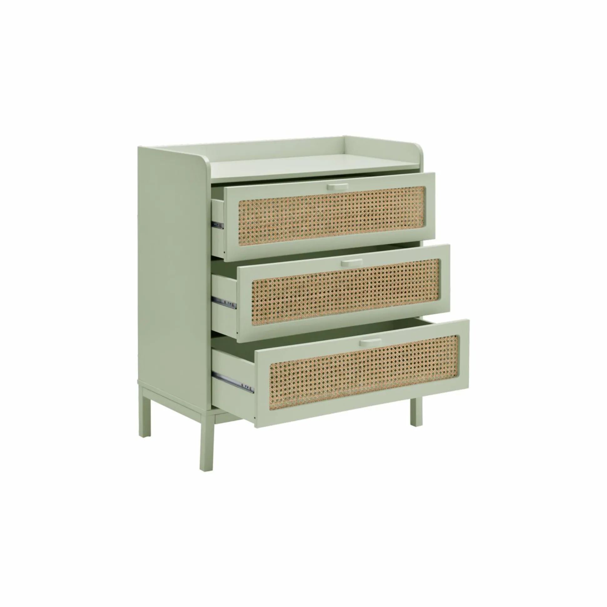 Commode 3 tiroirs Sam - Vert sauge
