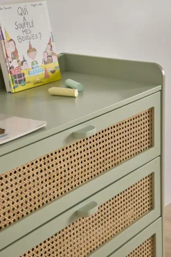 Commode 3 tiroirs Sam - Vert sauge