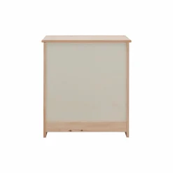 Commode bois massif 5 tiroirs Iris - Naturel - Poignées Bois