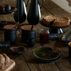 COSTA NOVA Assiette grès feuille Alchémille Riviera Foret