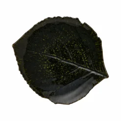 COSTA NOVA Assiette grès feuille Hortensia Riviera Foret