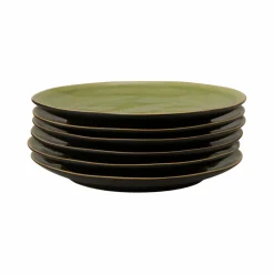 COSTA NOVA Lot de 6 assiettes plates Riviera - Vert feuille