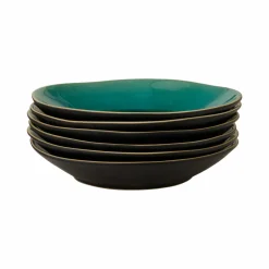 COSTA NOVA Lot de 6 Assiettes creuses Riviera - Bleu azur