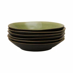 COSTA NOVA Lot de 6 Assiettes creuses Riviera - Vert feuille
