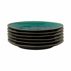COSTA NOVA Lot de 6 assiettes plates Riviera - Bleu azur