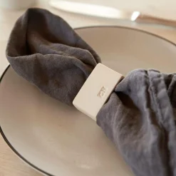 COSTA NOVA Set de 4 Ronds de serviette rectangulaire Accessories - Blanc