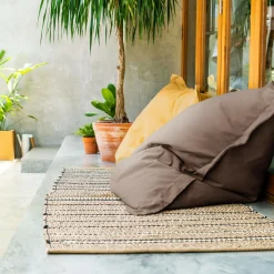 COTTON WOOD Pouf de sol rectangulaire 110 x 130 cm IN&OUT - Taupe