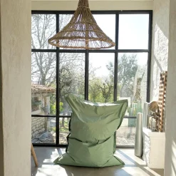 COTTON WOOD Pouf de sol rectangulaire 140 x 180 cm IN&OUT - Vert sauge