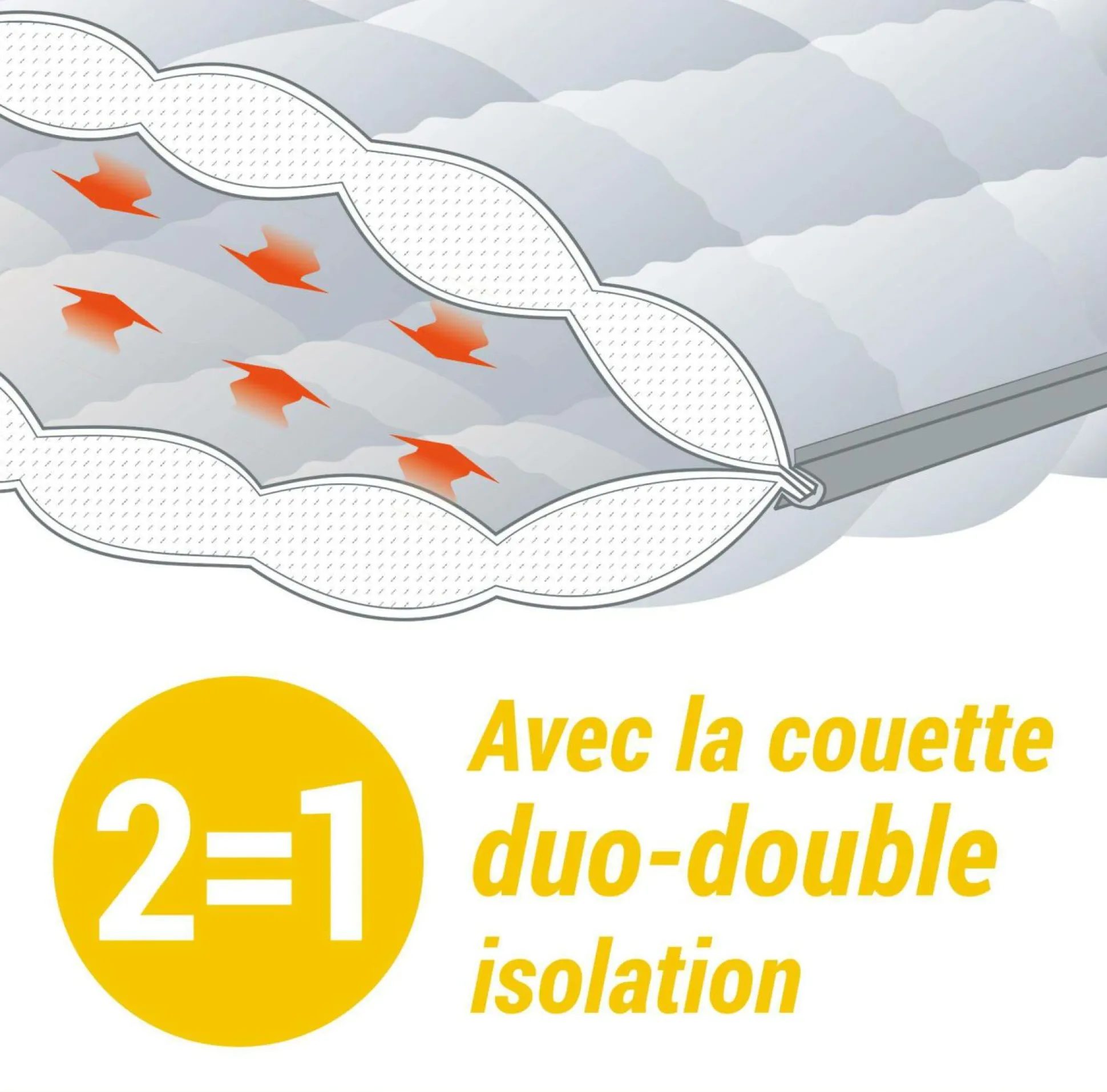 Couette chaude coton biologique Coline - 240 x 220 cm