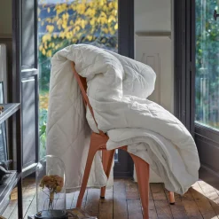 Couette chaude en duvet et percale biologique Camélia - 140 x 200 cm