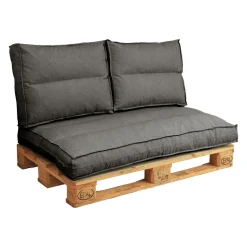 Coussin matelas palette recyclé Heva - Anthracite