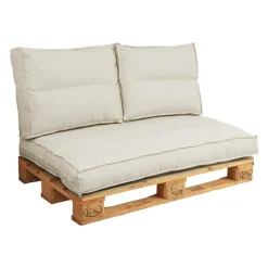 Coussin matelas palette recyclé Heva - Ecru