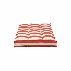Coussin matelas palette recyclé Heva - Rayure Rouge