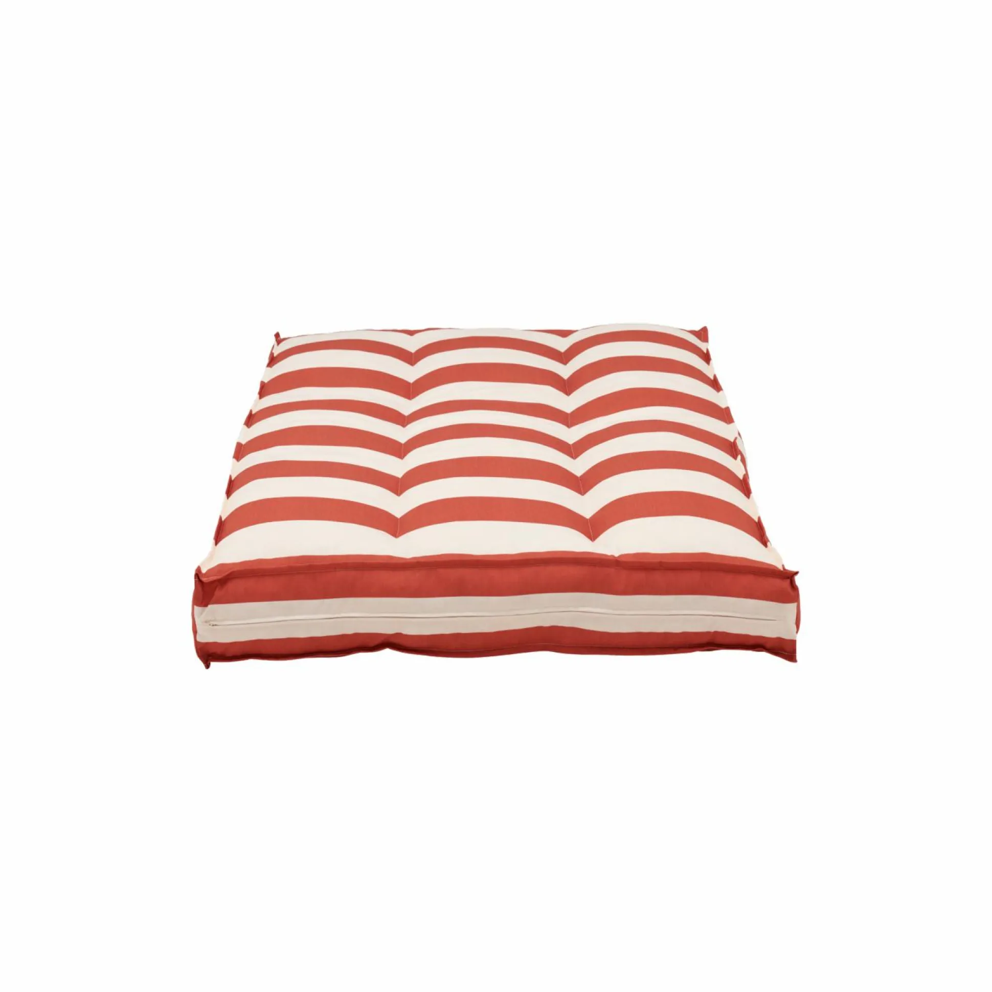 Coussin matelas palette recyclé Heva - Rayure Rouge