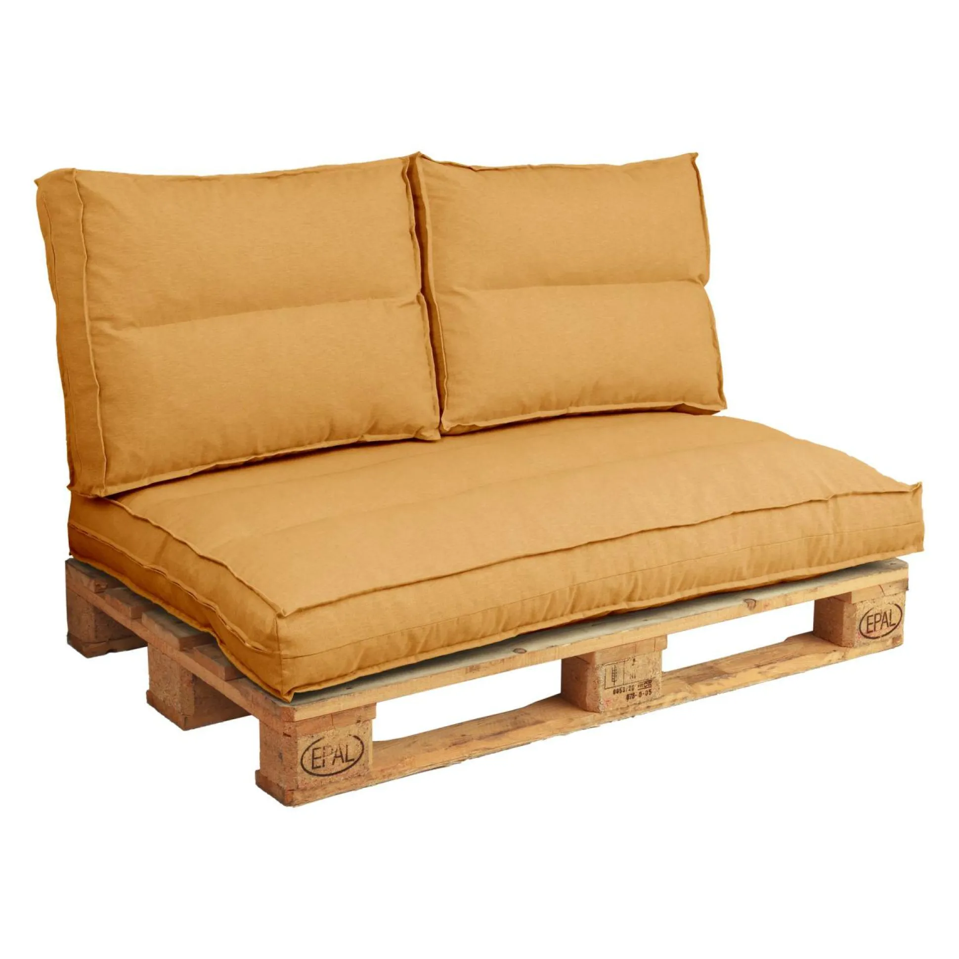 Coussin matelas palette recyclé Heva - Curry