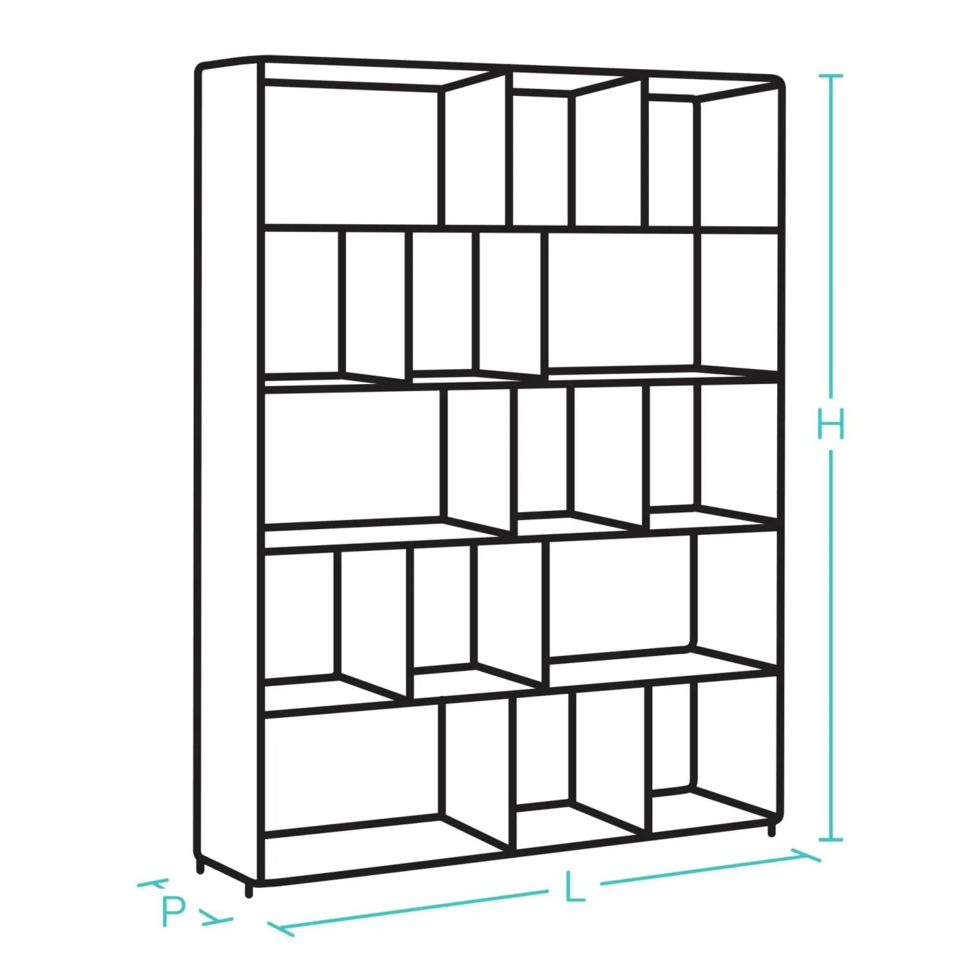 C.PRO PAR CAMIF Bibliothèque 2 portes Gregory