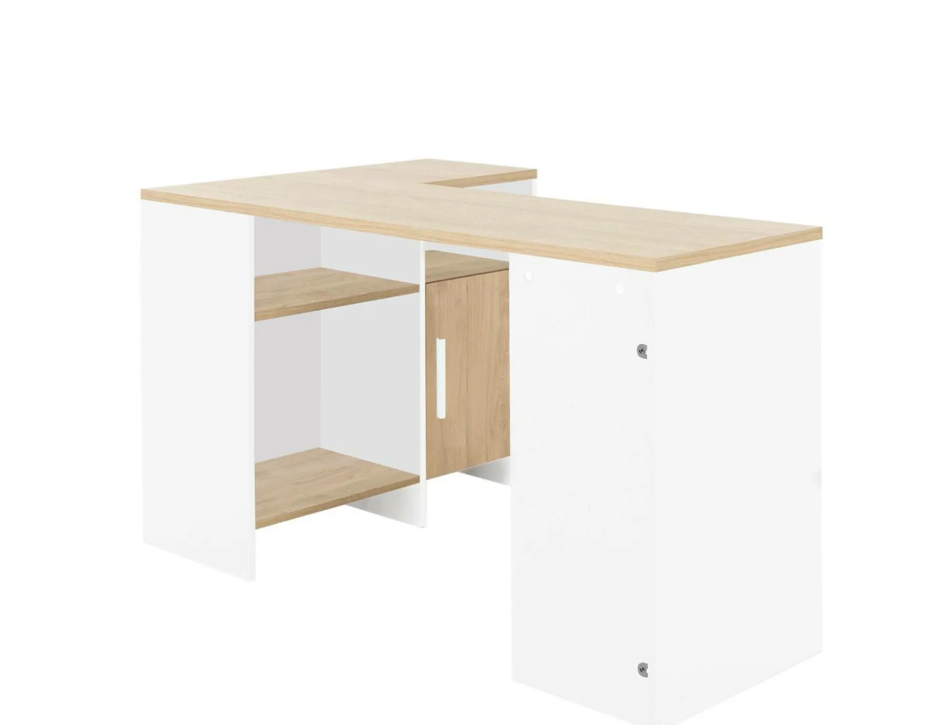 C.PRO PAR CAMIF Bureau d'angle Garry Blanc