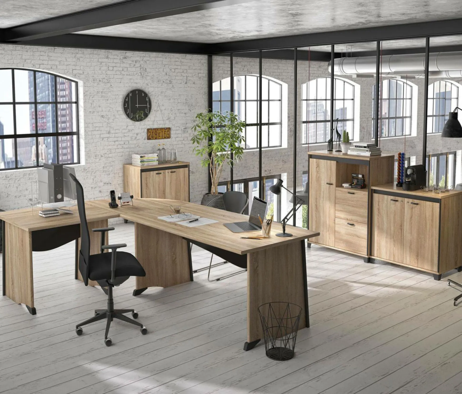 C.PRO PAR CAMIF Bureau Gregory - Largeur 80 cm