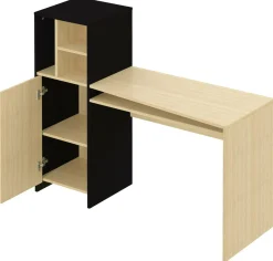 C.PRO PAR CAMIF Bureau Mitch - Chêne/Noir