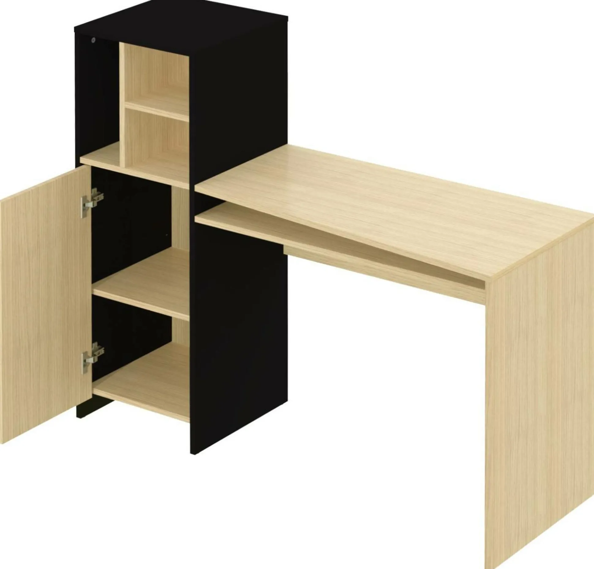 C.PRO PAR CAMIF Bureau Mitch - Chêne/Noir