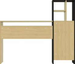 C.PRO PAR CAMIF Bureau Mitch - Chêne/Noir