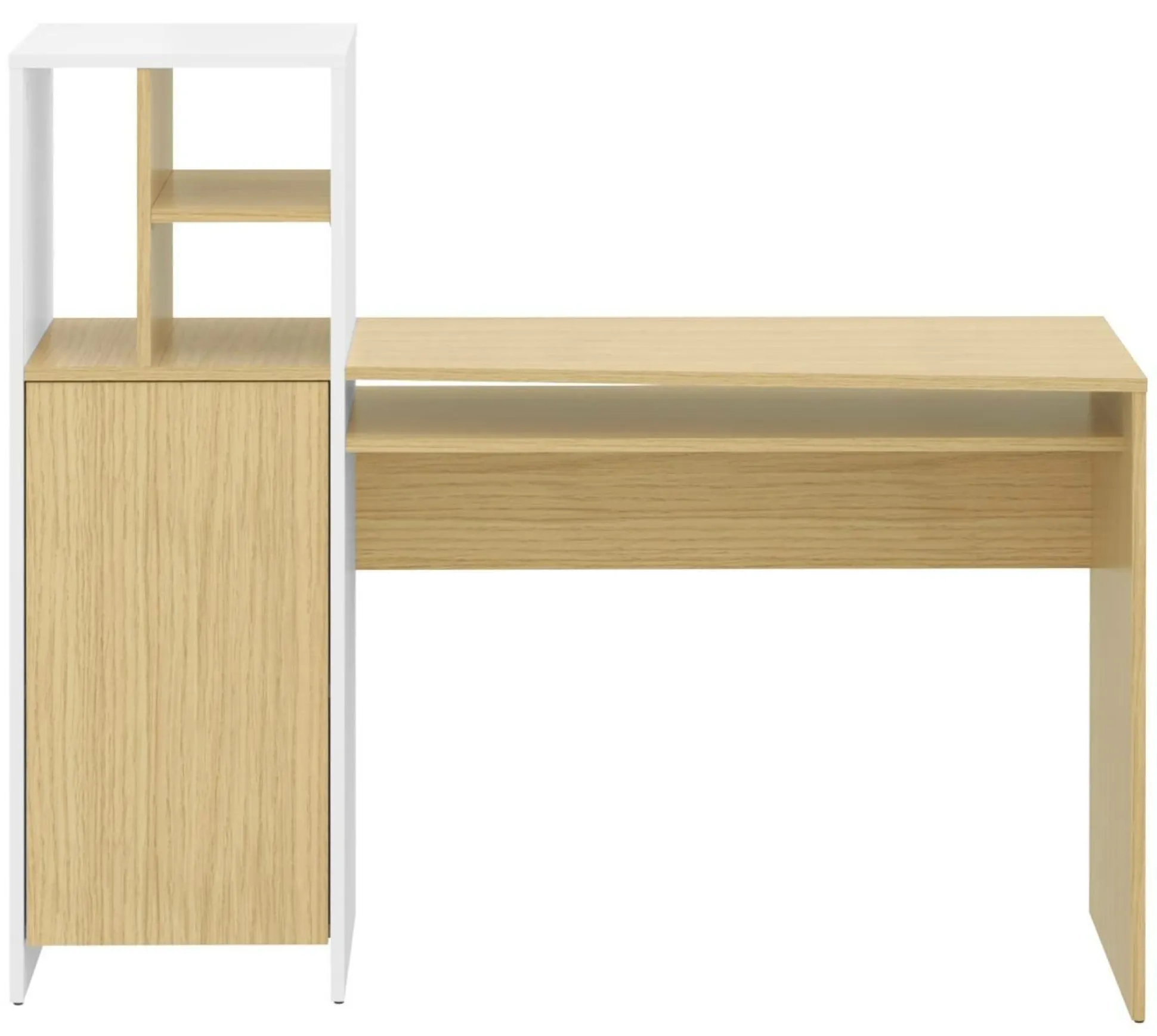 C.PRO PAR CAMIF Bureau Mitch - Chêne/Blanc