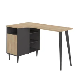 C.PRO PAR CAMIF Bureau Nook - Chêne/Noir