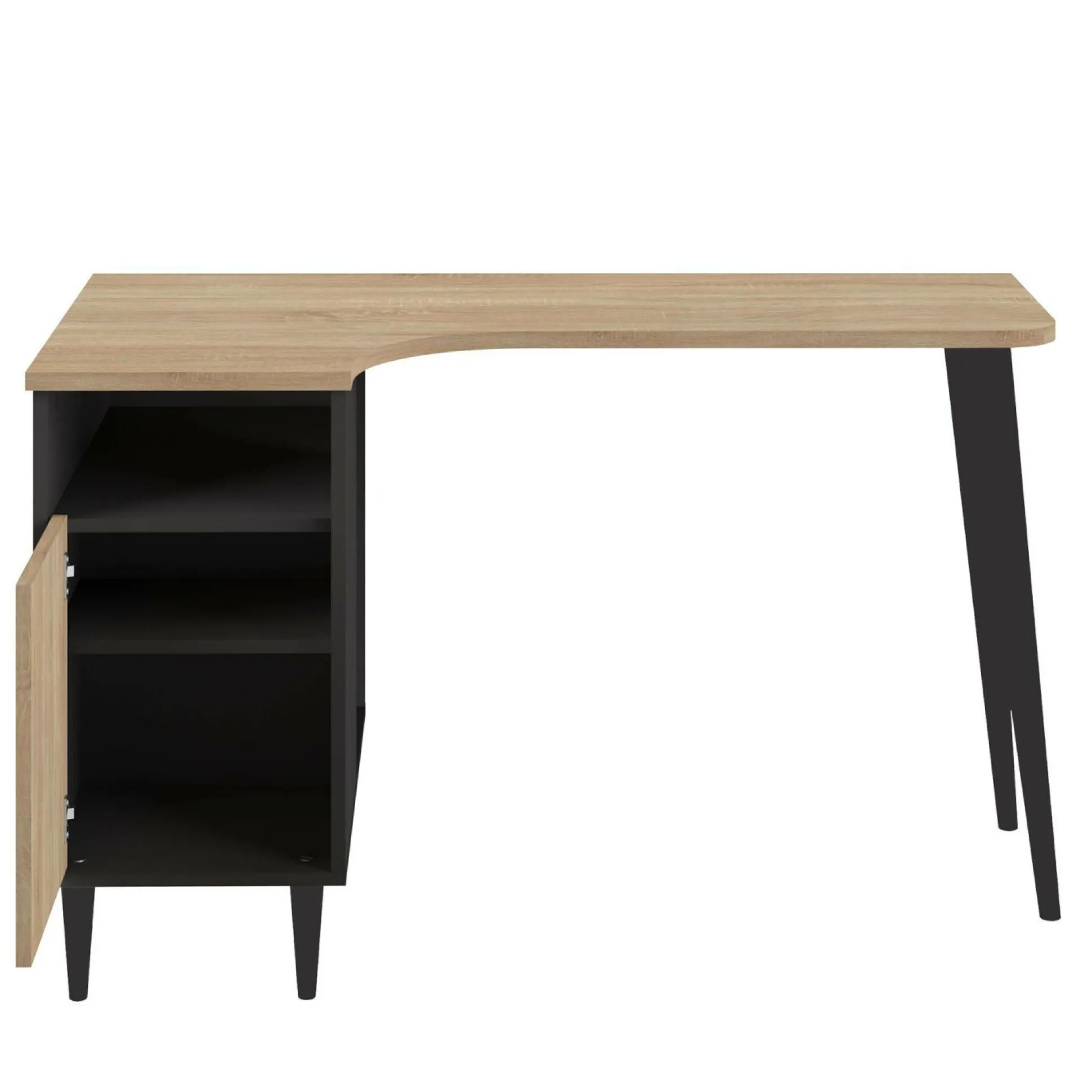 C.PRO PAR CAMIF Bureau Nook - Chêne/Noir