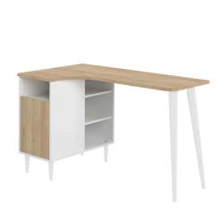 C.PRO PAR CAMIF Bureau Nook - Chêne/Blanc